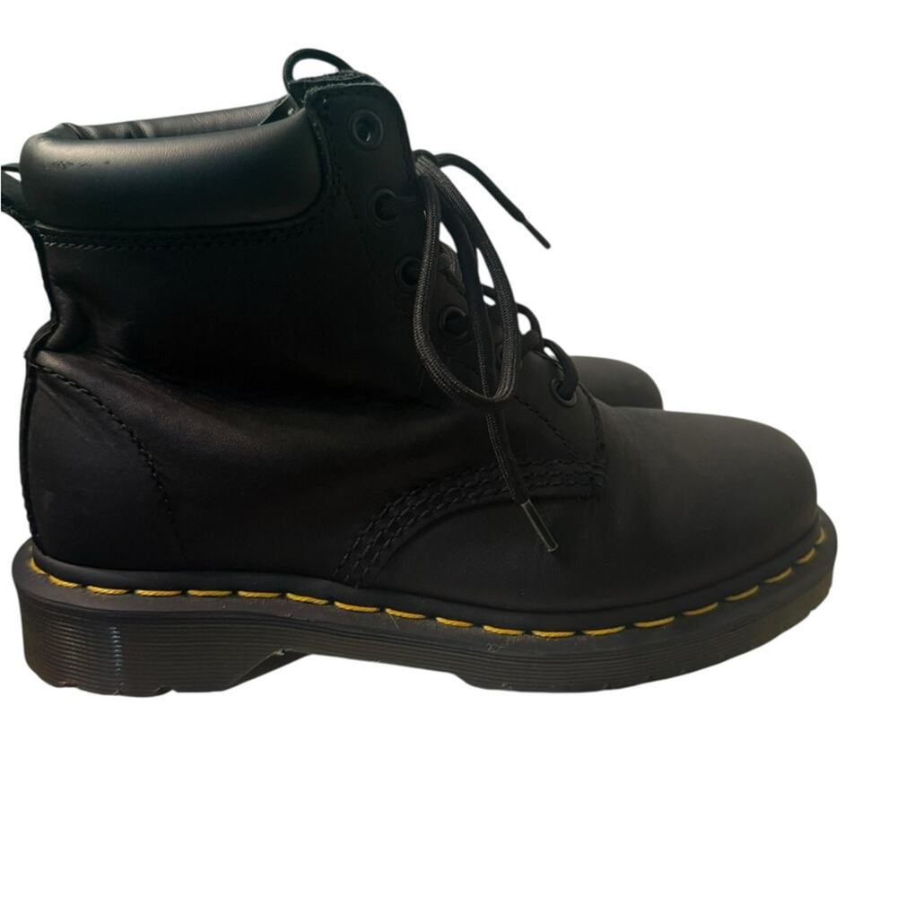 Y2K Dr. Martens 939 Black Leather 6-Eye Boots Padded Collar AirWair US Womens 6